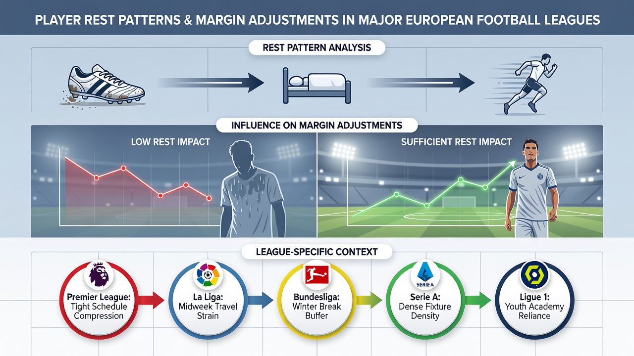 Grafik veranschaulicht Margin-Verschiebungen nach Ruhephasen in der Bundesliga und La Liga